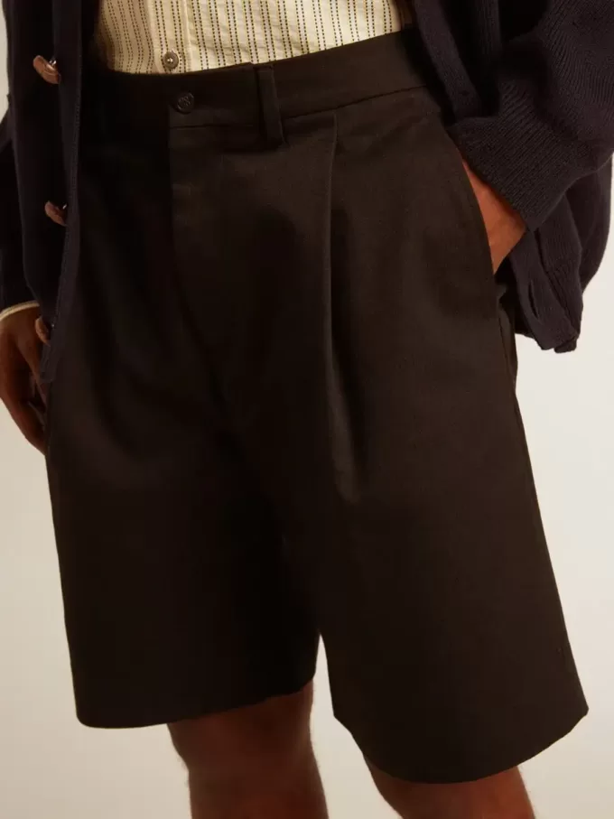 Bermudas de hombre en algodón negro Bermudas de hombre en algodón negro