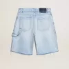 Bermudas de mujer en denim con efecto desgastado Bermudas de mujer en denim con efecto desgastado