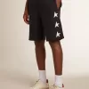 Bermudas negras para hombre con estrellas blancas Bermudas negras para hombre con estrellas blancas