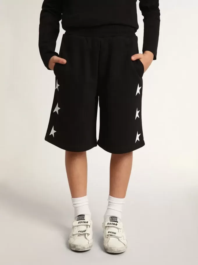 Bermudas negras para niño con estrellas blancas Bermudas negras para niño con estrellas blancas
