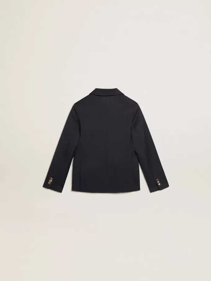 Blazer azul oscuro con doble botonadura para niño
