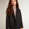 Blazer azul oscuro con doble botonadura para niño
