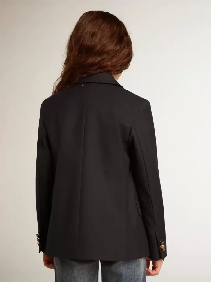 Blazer azul oscuro con doble botonadura para niño