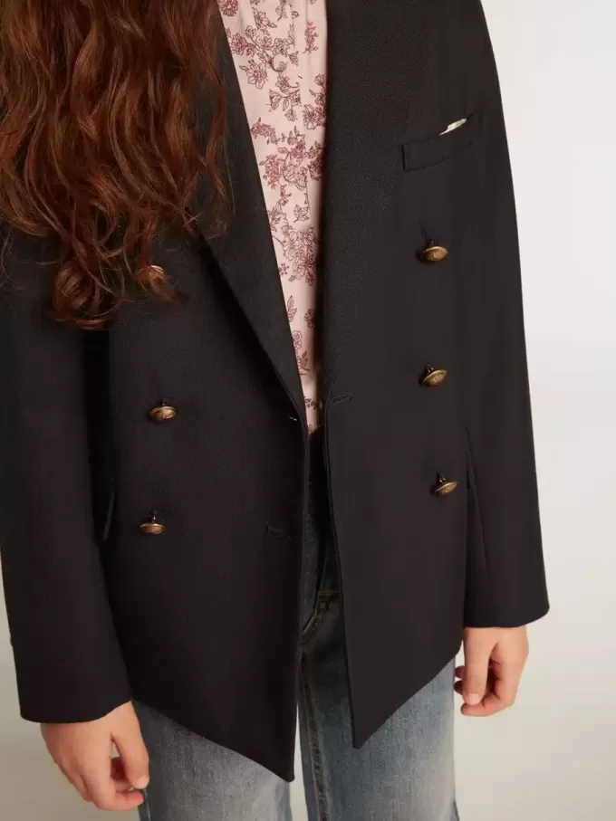 Blazer azul oscuro con doble botonadura para niño