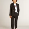 Blazer azul oscuro de doble botonadura para niño