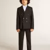 Blazer azul oscuro de doble botonadura para niño