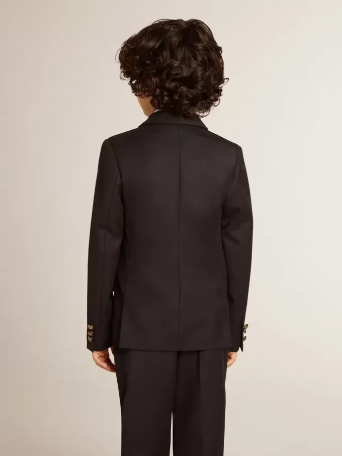 Blazer azul oscuro de doble botonadura para niño