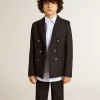 Blazer azul oscuro de doble botonadura para niño