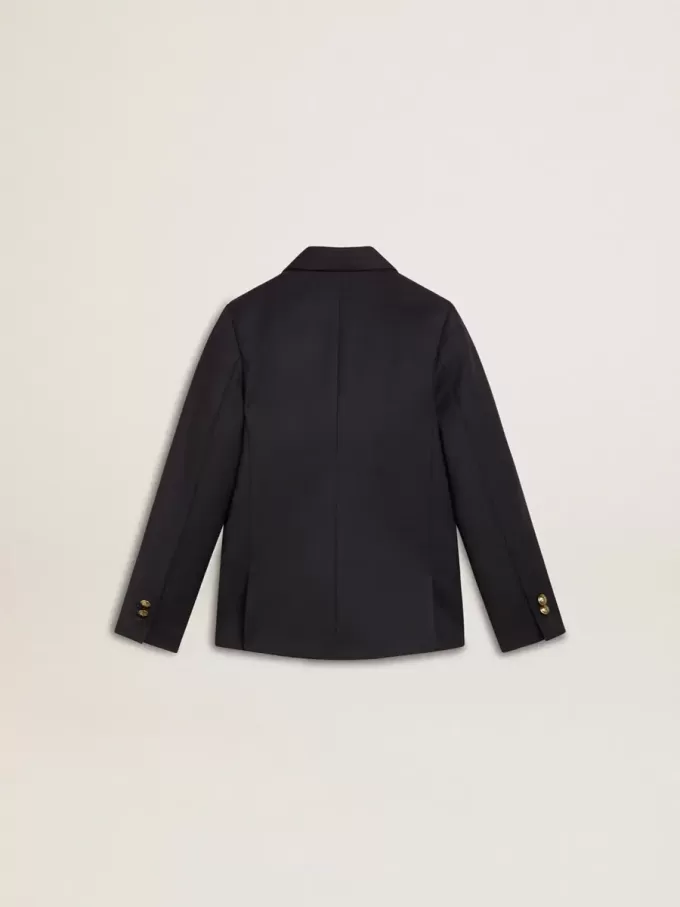 Blazer azul oscuro de doble botonadura para niño