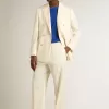 Blazer cruzado de color crema para hombre Blazer cruzado de color crema para hombre
