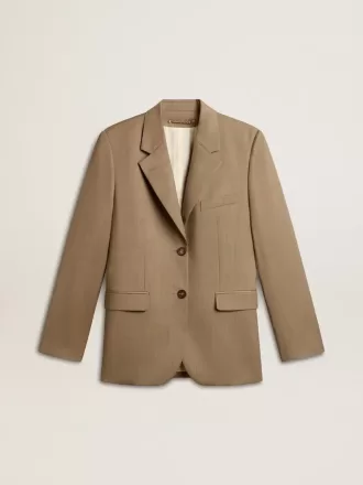 Blazer cruzado gris paloma para mujer