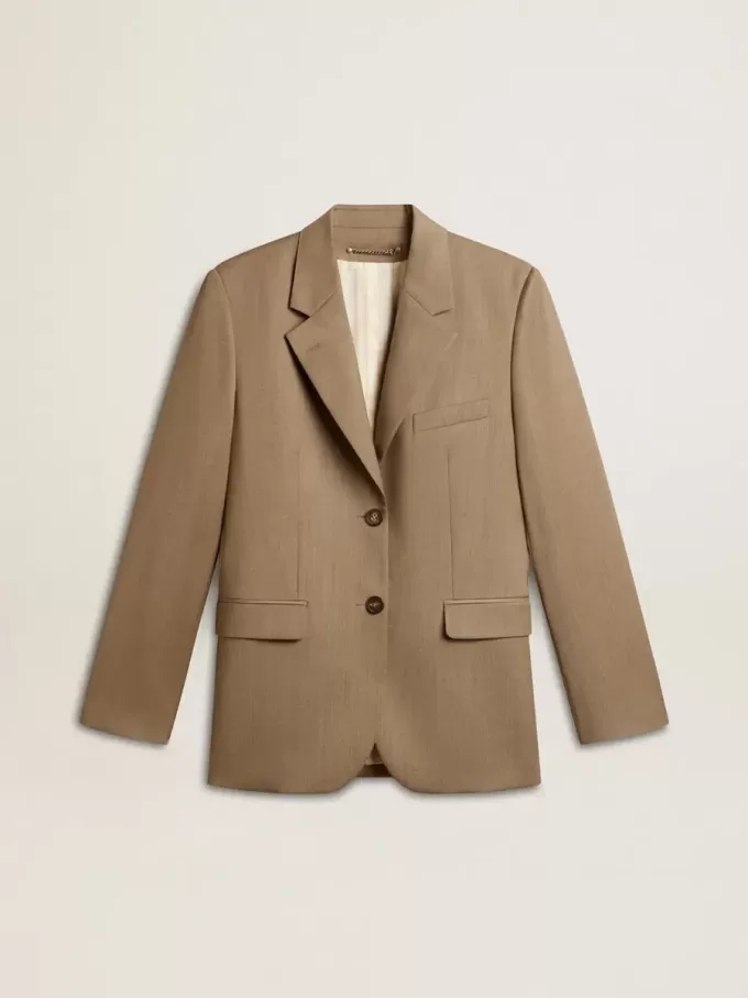 Blazer cruzado gris paloma para mujer Blazer cruzado gris paloma para mujer