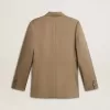 Blazer cruzado gris paloma para mujer Blazer cruzado gris paloma para mujer