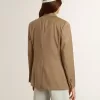 Blazer cruzado gris paloma para mujer Blazer cruzado gris paloma para mujer