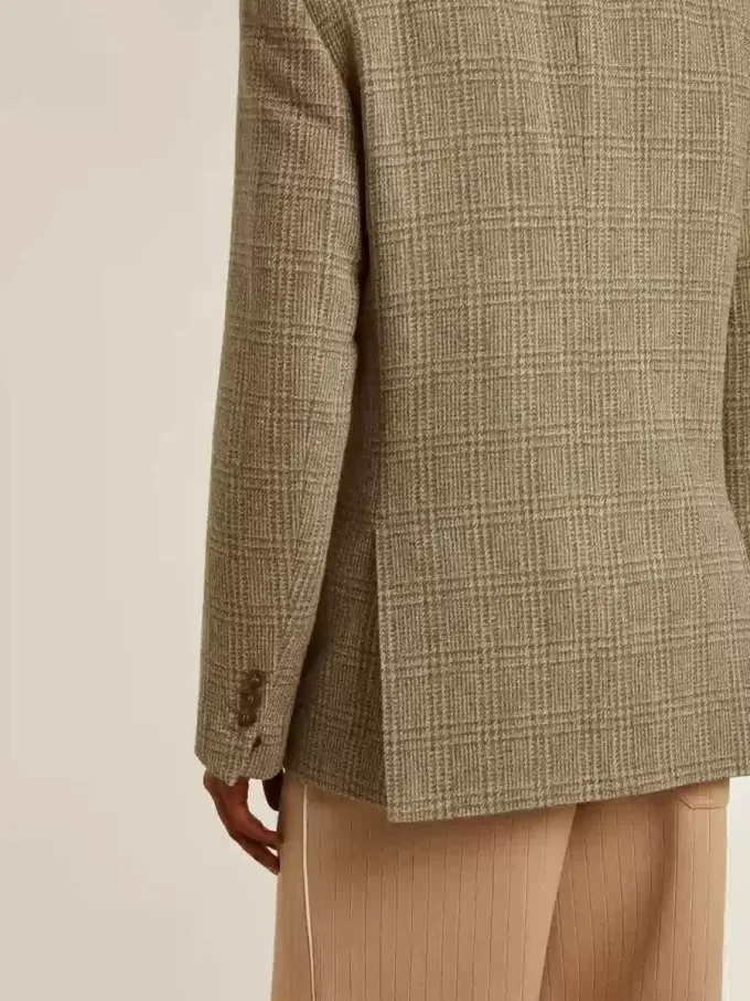 Blazer de doble botonadura para hombre en lana Shetland Blazer de doble botonadura para hombre en lana Shetland