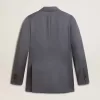 Blazer de doble botonadura para mujer en azul celeste Blazer de doble botonadura para mujer en azul celeste