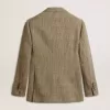 Blazer de doble botonadura para mujer en lana Shetland Blazer de doble botonadura para mujer en lana Shetland