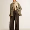 Blazer de doble botonadura para mujer en lana Shetland Blazer de doble botonadura para mujer en lana Shetland