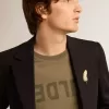 Blazer de hombre de una sola botonadura en gabardina de lana azul oscuro Blazer de hombre de una sola botonadura en gabardina de lana azul oscuro