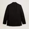 Blazer negro de doble botonadura para hombre con cierre de botones Blazer negro de doble botonadura para hombre con cierre de botones
