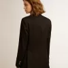 Blazer negro de doble botonadura para mujer Blazer negro de doble botonadura para mujer