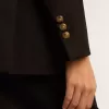 Blazer negro de doble botonadura para mujer Blazer negro de doble botonadura para mujer