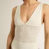 Body de croché para mujer en algodón blanco Body de croché para mujer en algodón blanco