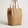 Bolso 24/7 North South en piel color capuchino con asas ajustables