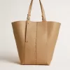 Bolso 24/7 North South en piel color capuchino con asas ajustables