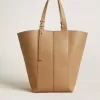 Bolso 24/7 North South en piel color capuchino con asas ajustables
