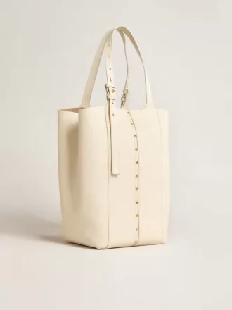 Bolso 24/7 North South en piel color mantequilla con asas ajustables