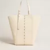 Bolso 24/7 North South en piel color mantequilla con asas ajustables