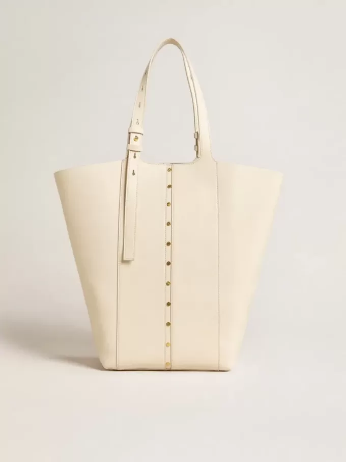 Bolso 24/7 North South en piel color mantequilla con asas ajustables