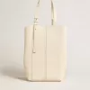 Bolso 24/7 North South en piel color mantequilla con asas ajustables