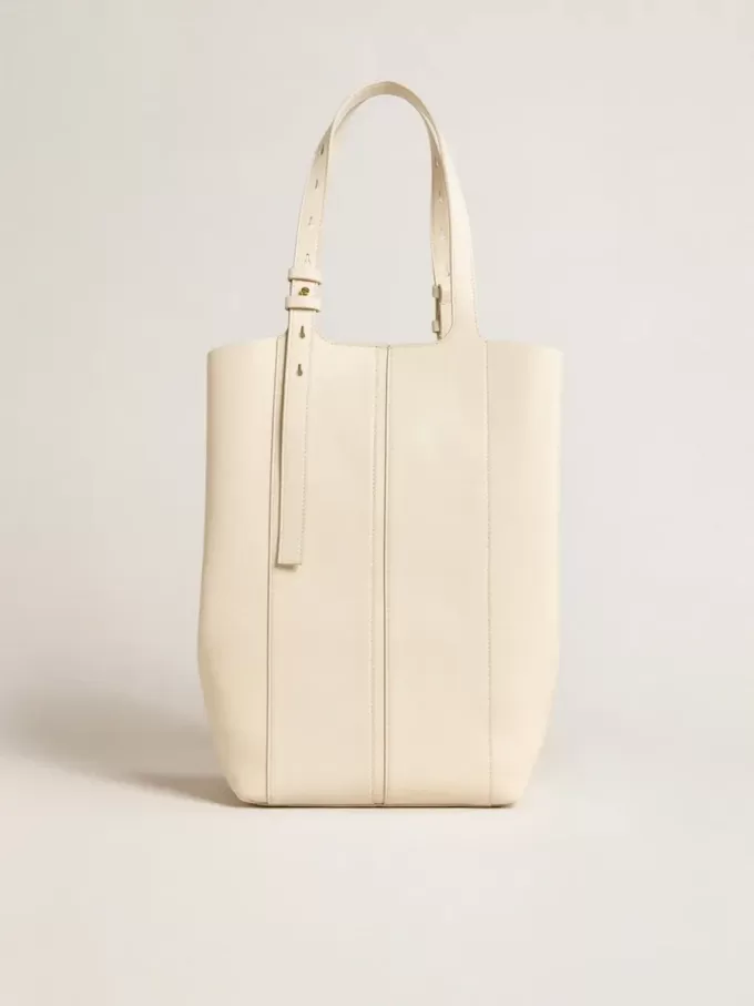 Bolso 24/7 North South en piel color mantequilla con asas ajustables