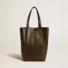 Bolso 24/7 North South en piel envejecida negra con asas ajustables
