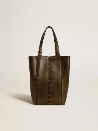Bolso 24/7 North South en piel envejecida negra con asas ajustables