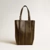 Bolso 24/7 North South en piel envejecida negra con asas ajustables