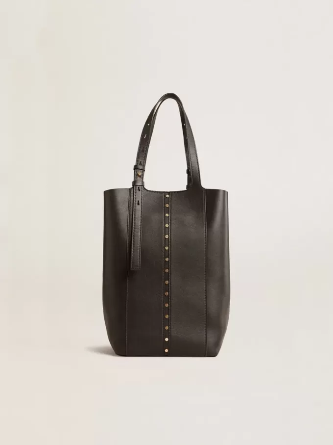 Bolso 24/7 North South en piel negra con asas ajustables Bolso 24/7 North South en piel negra con asas ajustables
