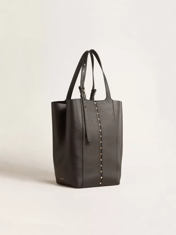 Bolso 24/7 North South en piel negra con asas ajustables Bolso 24/7 North South en piel negra con asas ajustables