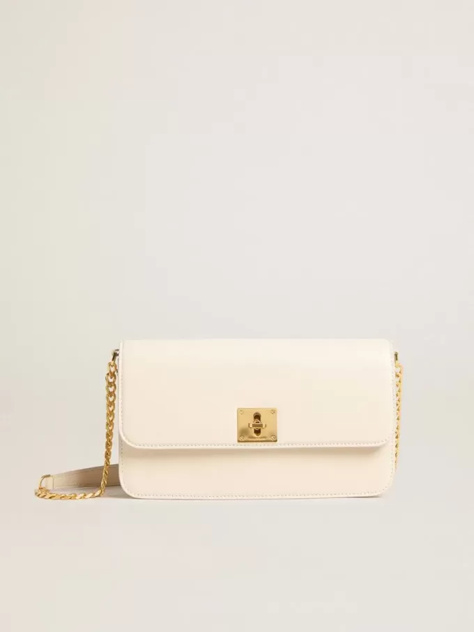 Bolso Gioia en piel acolchada color mantequilla con detalles dorados Bolso Gioia en piel acolchada color mantequilla con detalles dorados