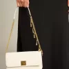 Bolso Gioia en piel acolchada color mantequilla con detalles dorados Bolso Gioia en piel acolchada color mantequilla con detalles dorados
