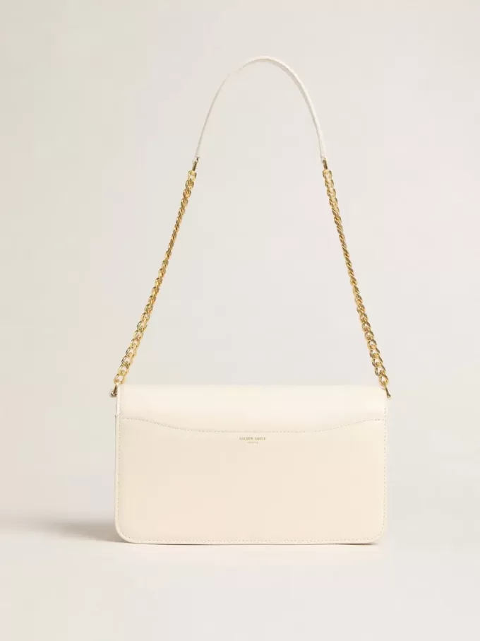 Bolso Gioia en piel acolchada color mantequilla con detalles dorados Bolso Gioia en piel acolchada color mantequilla con detalles dorados
