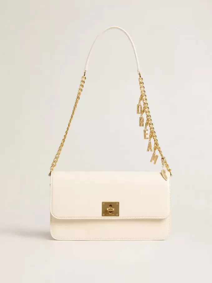 Bolso Gioia en piel acolchada color mantequilla con detalles dorados Bolso Gioia en piel acolchada color mantequilla con detalles dorados