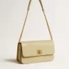 Bolso Gioia en piel de oveja gris mineral con detalles dorados Bolso Gioia en piel de oveja gris mineral con detalles dorados