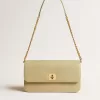 Bolso Gioia en piel de oveja gris mineral con detalles dorados Bolso Gioia en piel de oveja gris mineral con detalles dorados