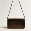 Bolso Gioia en piel negra brillante con detalles metálicos Bolso Gioia en piel negra brillante con detalles metálicos