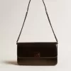 Bolso Gioia en piel negra brillante con detalles metálicos Bolso Gioia en piel negra brillante con detalles metálicos