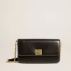 Bolso Gioia en piel negra con detalles dorados Bolso Gioia en piel negra con detalles dorados