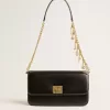 Bolso Gioia en piel negra con detalles dorados Bolso Gioia en piel negra con detalles dorados